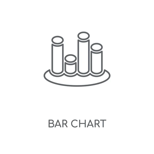 Ícone Linear Gráfico Barras Design Símbolo Traço Conceito Gráfico Barras —  Vetores de Stock