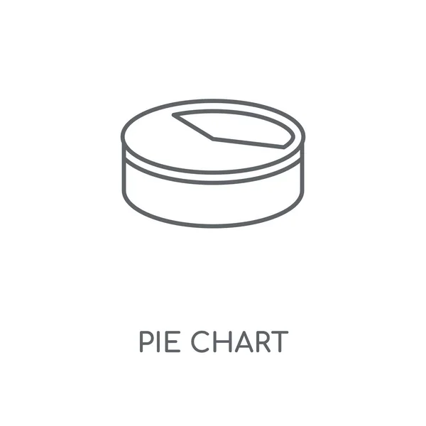 Pie Chart Linear Icon Pie Chart Concept Stroke Symbol Design — Stock Vector