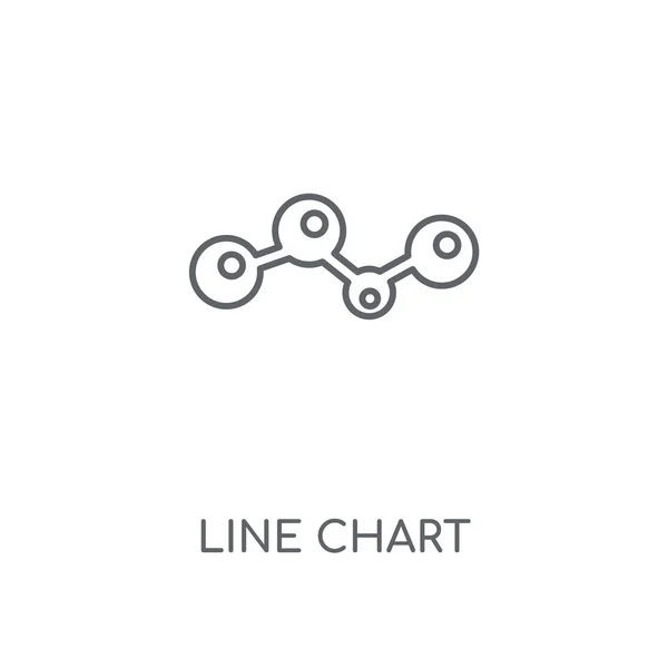 Diagram Lineáris Ikonján Vonal Diagram Koncepcióterv Stroke Szimbólum Vékony Grafikai — Stock Vector