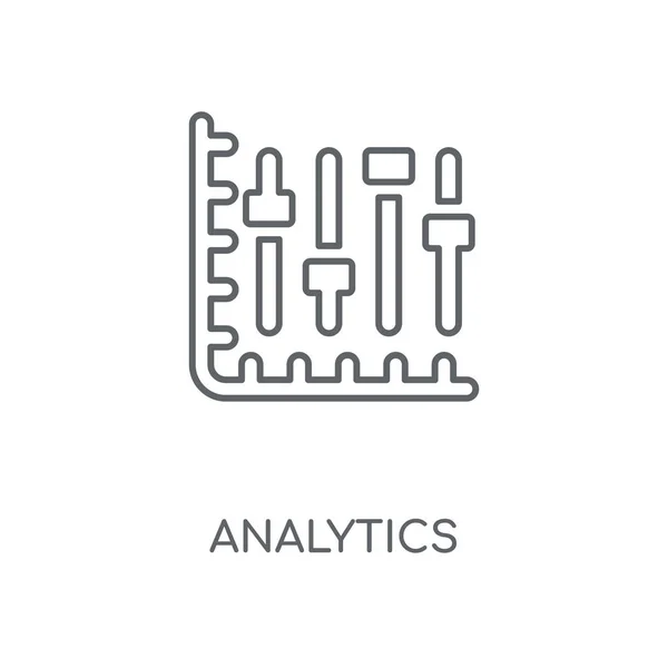 Analytics Lineáris Ikonra Analytics Stroke Szimbólum Koncepcióterv Vékony Grafikai Elemek — Stock Vector