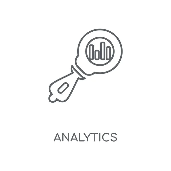 Ícone Linear Análise Design Símbolo Curso Conceito Análise Elementos Gráficos —  Vetores de Stock