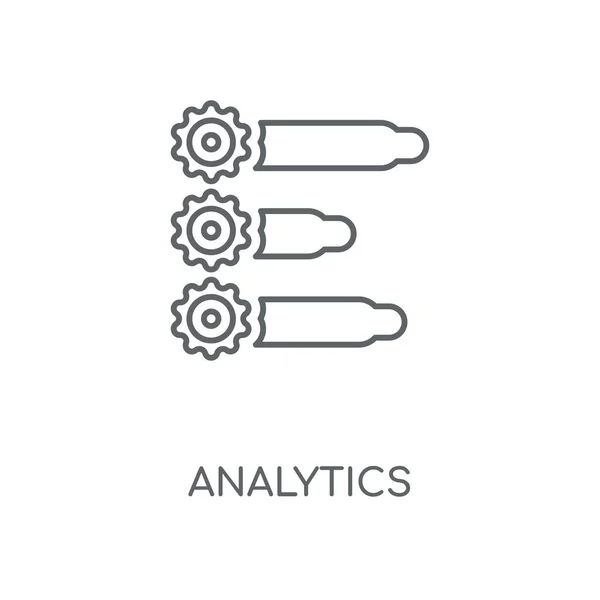 Analytics Lineáris Ikonra Analytics Stroke Szimbólum Koncepcióterv Vékony Grafikai Elemek — Stock Vector