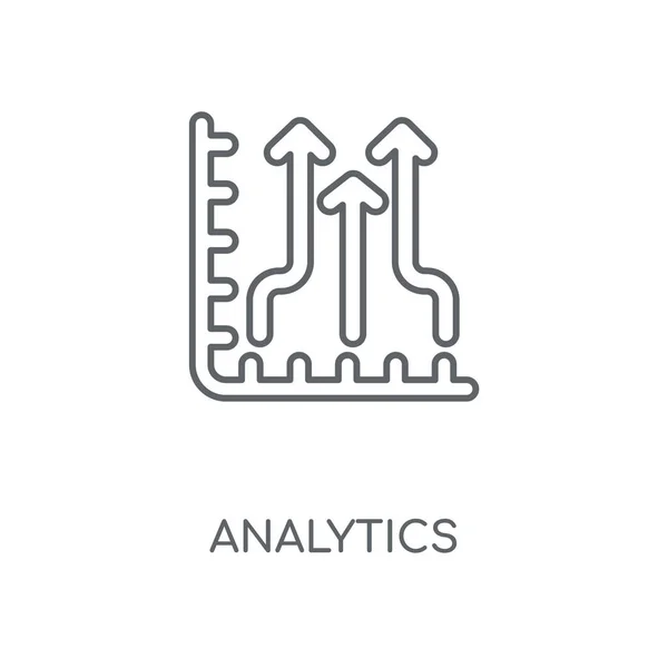 Ikona Liniowej Analizy Analytics Koncepcja Symbol Obrysu Cienkich Elementów Graficznych — Wektor stockowy
