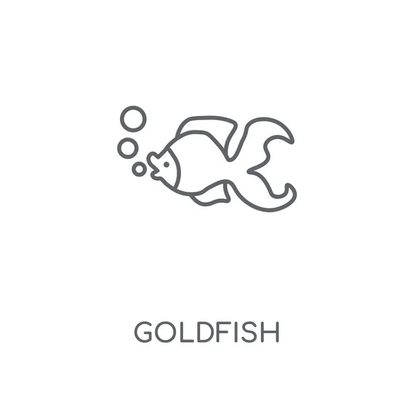 Icono Lineal Goldfish Diseño Símbolo Carrera Concepto Goldfish Elementos Gráficos — Vector de stock