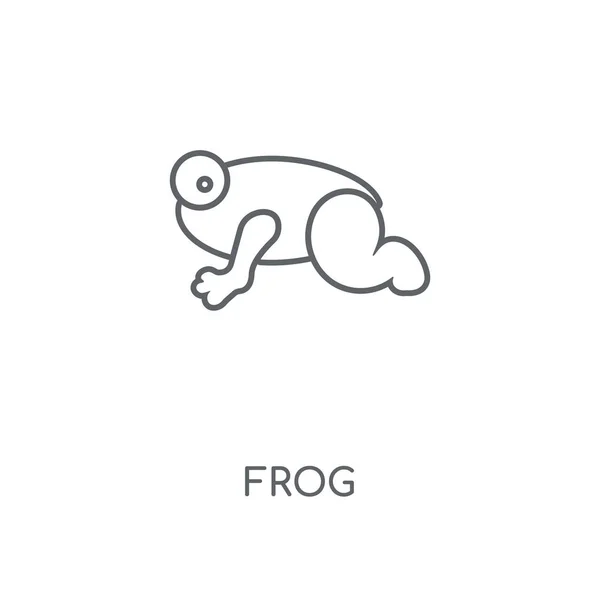 Frosch Lineares Symbol Frosch Konzept Strich Symbol Design Dünne Grafische — Stockvektor