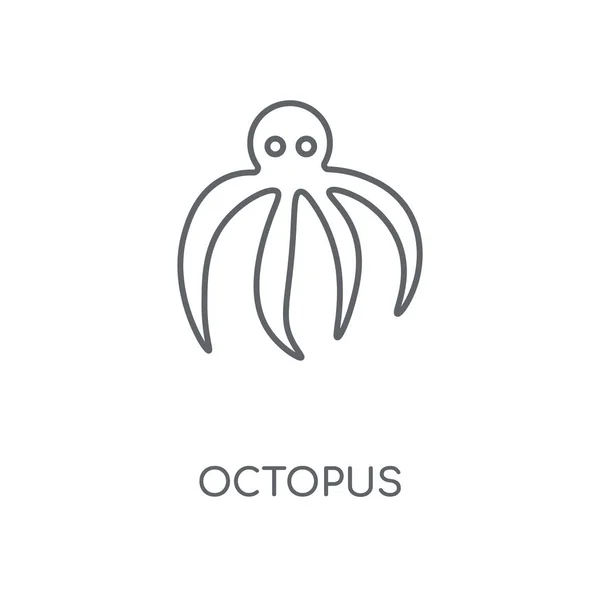 Octopus Lineaire Pictogram Octopus Beroerte Symbool Conceptontwerp Dunne Grafische Elementen — Stockvector