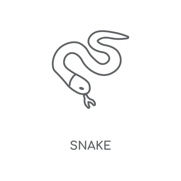 Icône Linéaire Serpent Concept Serpent Conception Symbole Course Illustration Vectorielle — Image vectorielle