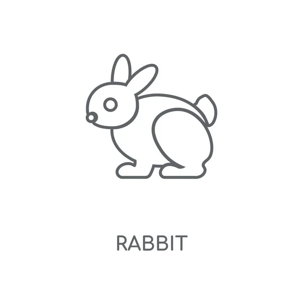 Icono Lineal Conejo Conejo Concepto Carrera Símbolo Diseño Elementos Gráficos — Vector de stock