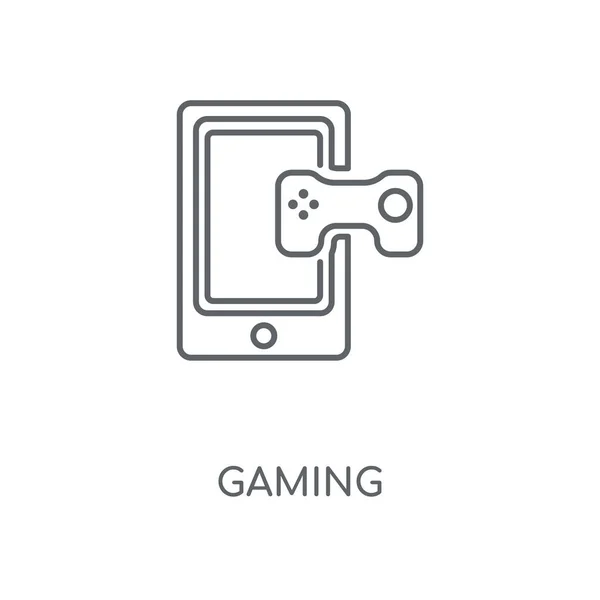 Spel Linjär Ikon Gaming Konceptdesign Stroke Symbol Tunn Grafiska Element — Stock vektor