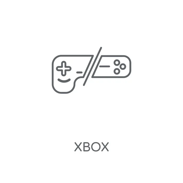 Xbox 線形アイコン Xbox コンセプト ストローク シンボル デザイン 薄いグラフィック要素ベクトル イラスト 白い背景 — ストックベクタ
