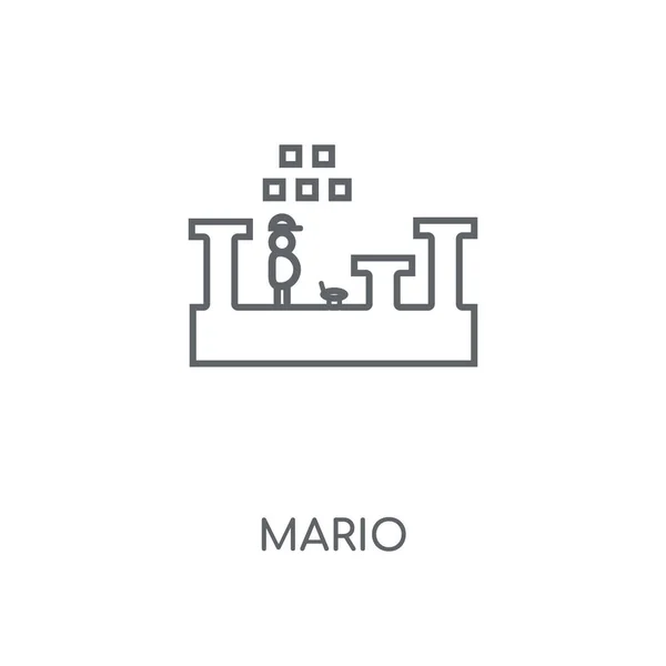 Icono Lineal Mario Diseño Símbolo Carrera Concepto Mario Elementos Gráficos — Vector de stock