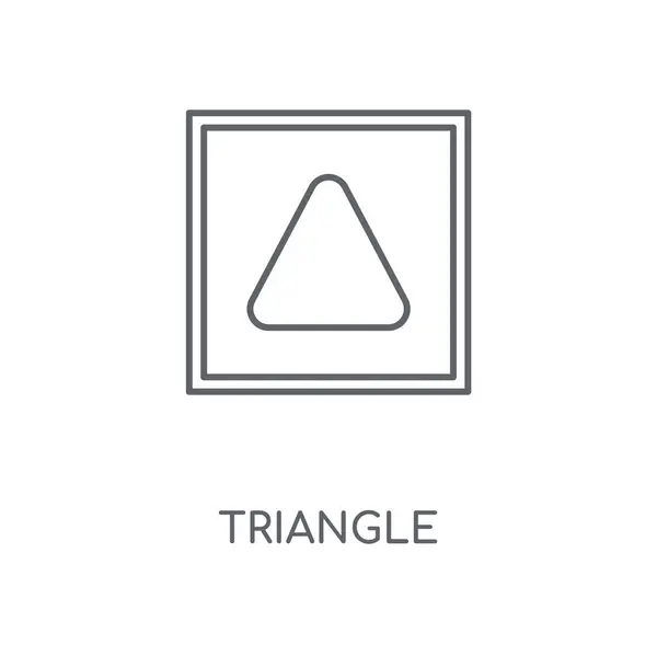 Trójkątna Ikona Liniowej Trójkąt Koncepcja Symbol Obrysu Cienkich Elementów Graficznych — Wektor stockowy