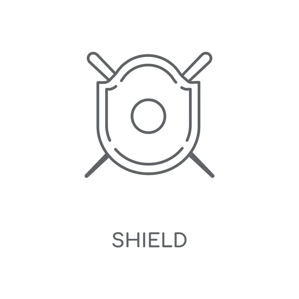 Ikona Tarczy Liniowe Tarcza Koncepcja Symbol Obrysu Cienkich Elementów Graficznych — Wektor stockowy