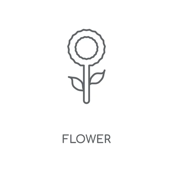 Bloem Lineaire Pictogram Bloem Beroerte Symbool Conceptontwerp Dunne Grafische Elementen — Stockvector