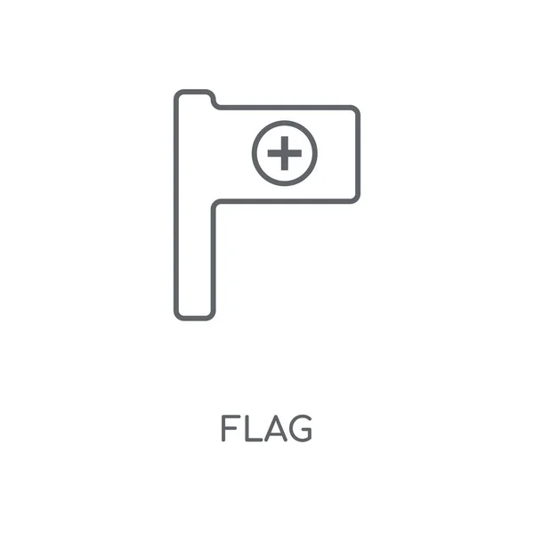 Flagge Lineare Symbol Flaggenkonzept Strich Symbol Design Dünne Grafische Elemente — Stockvektor