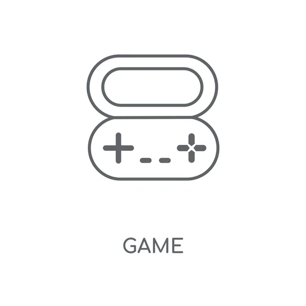 Spiel Lineares Symbol Spielkonzept Strich Symbol Design Dünne Grafische Elemente — Stockvektor