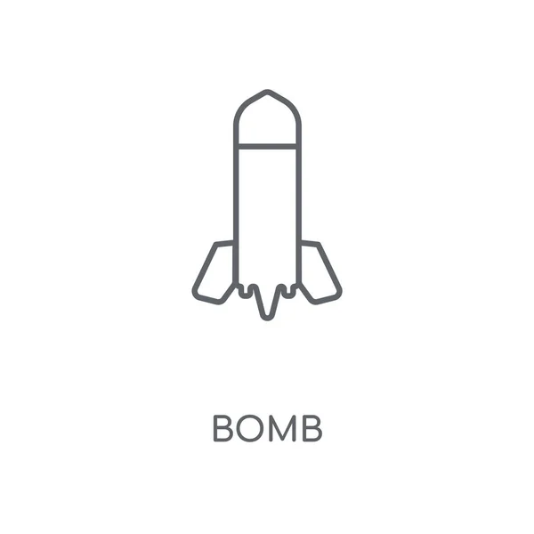 Icono Lineal Bomba Diseño Símbolo Carrera Concepto Bomba Elementos Gráficos — Vector de stock