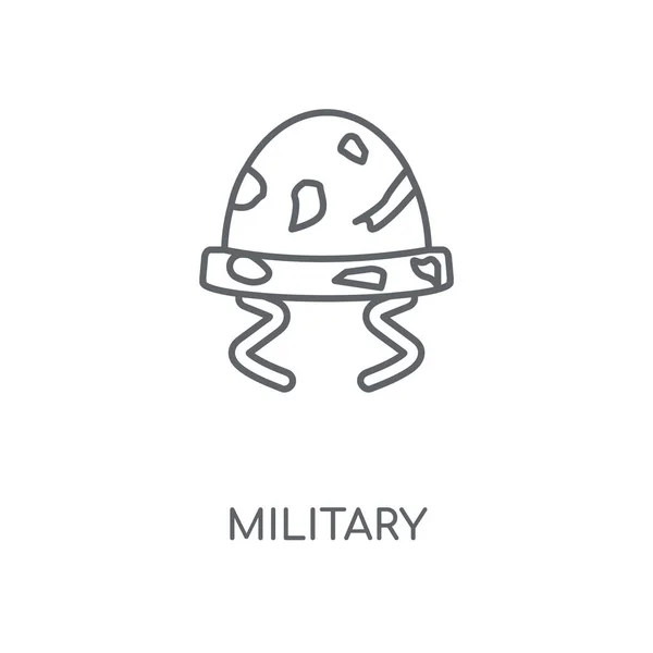 Icono Lineal Militar Concepto Militar Diseño Símbolo Carrera Elementos Gráficos — Archivo Imágenes Vectoriales