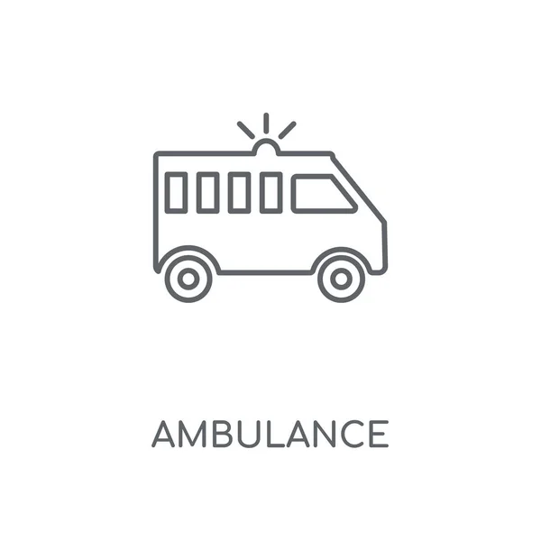 Krankenwagen Symbol Krankenwagen Konzept Schlaganfall Symboldesign Dünne Grafische Elemente Vektorillustration — Stockvektor