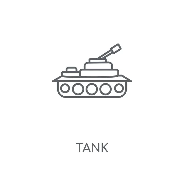 Icono Lineal Del Tanque Diseño Símbolo Carrera Concepto Tanque Elementos — Vector de stock