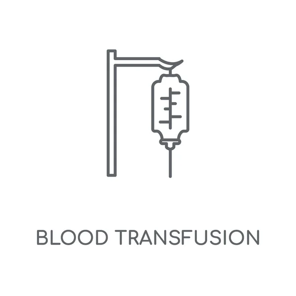 Kan Nakli Doğrusal Simgesi Kan Nakli Kavramı Kontur Sembolü Tasarım — Stok Vektör