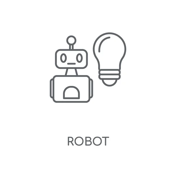 Robot Icono Lineal Diseño Símbolo Carrera Concepto Robot Elementos Gráficos — Archivo Imágenes Vectoriales