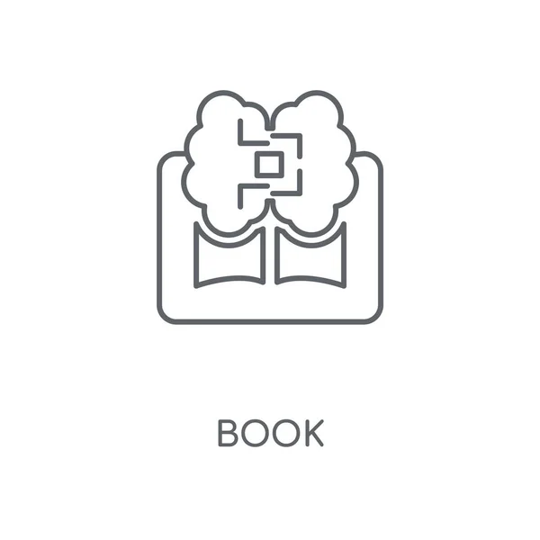 Icona Lineare Del Libro Concetto Libro Disegno Simbolo Ictus Illustrazione — Vettoriale Stock
