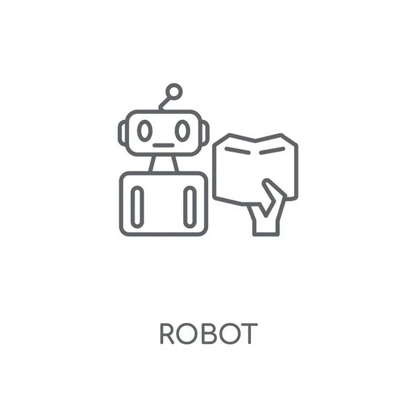 Robot Lineaire Pictogram Robot Beroerte Symbool Conceptontwerp Dunne Grafische Elementen — Stockvector