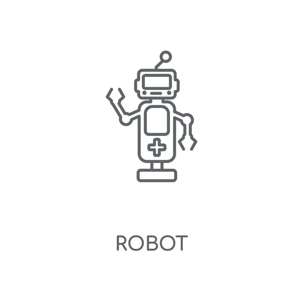 Robot Lineaire Pictogram Robot Beroerte Symbool Conceptontwerp Dunne Grafische Elementen — Stockvector