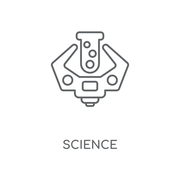 Ícone Linear Ciência Design Símbolo Curso Conceito Ciência Elementos Gráficos —  Vetores de Stock