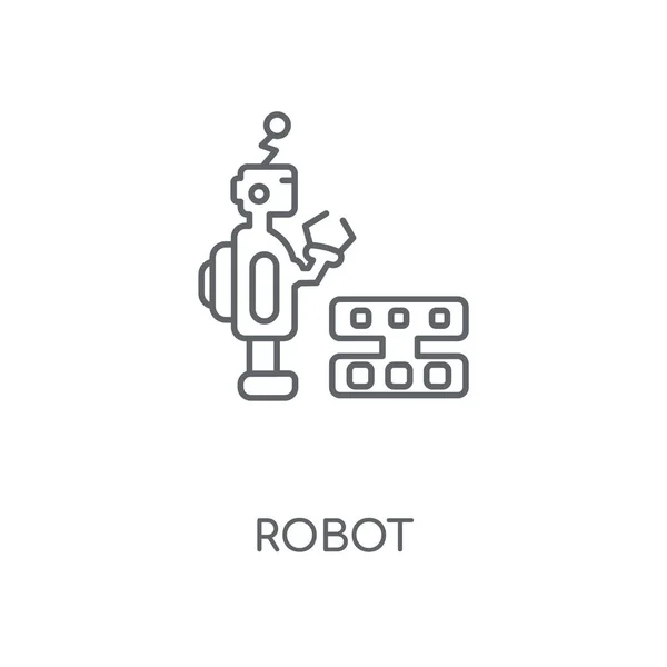 Robot Lineaire Pictogram Robot Beroerte Symbool Conceptontwerp Dunne Grafische Elementen — Stockvector