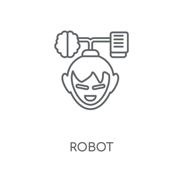 Ícone Linear Robô Projeto Símbolo Curso Conceito Robô Elementos Gráficos —  Vetores de Stock