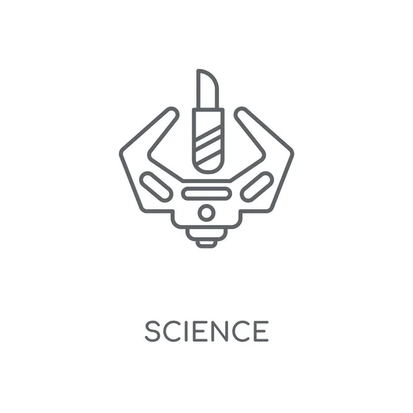 Ícone Linear Ciência Design Símbolo Curso Conceito Ciência Elementos Gráficos —  Vetores de Stock
