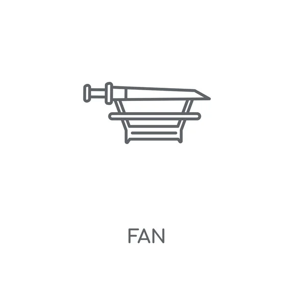 Fan Ikona Liniowej Fan Koncepcja Symbol Obrysu Cienkich Elementów Graficznych — Wektor stockowy
