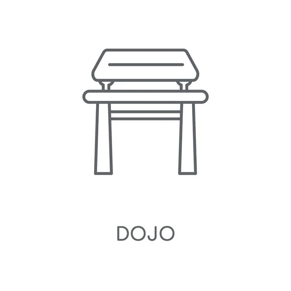 Линейная Иконка Додзё Концепция Штрих Символ Dojo Тонкие Графические Элементы — стоковый вектор