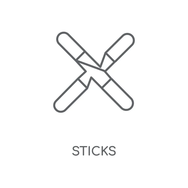 Sticks Ícone Linear Sticks Conceito Design Símbolo Acidente Vascular Cerebral — Vetor de Stock