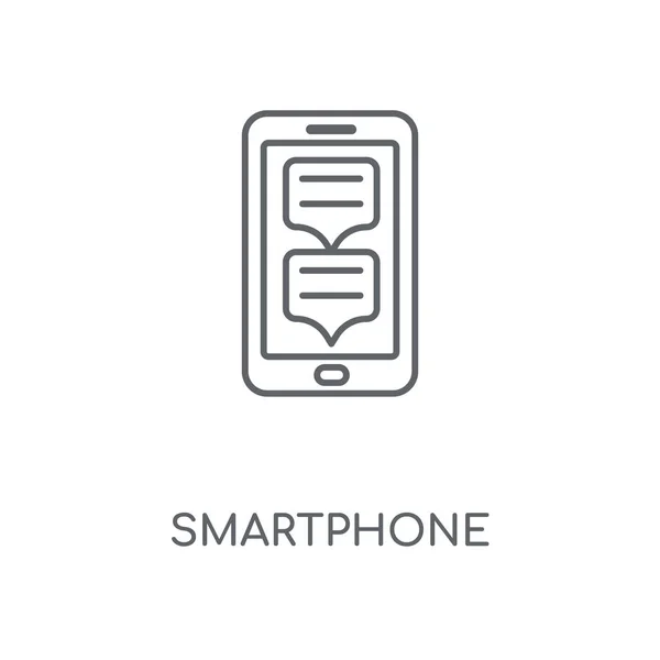 Smartphone Lineares Symbol Smartphone Konzept Symboldesign Dünne Grafische Elemente Vektorillustration — Stockvektor