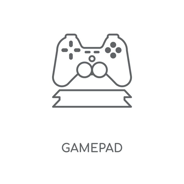 Ícone Linear Gamepad Design Símbolo Curso Conceito Gamepad Elementos Gráficos — Vetor de Stock