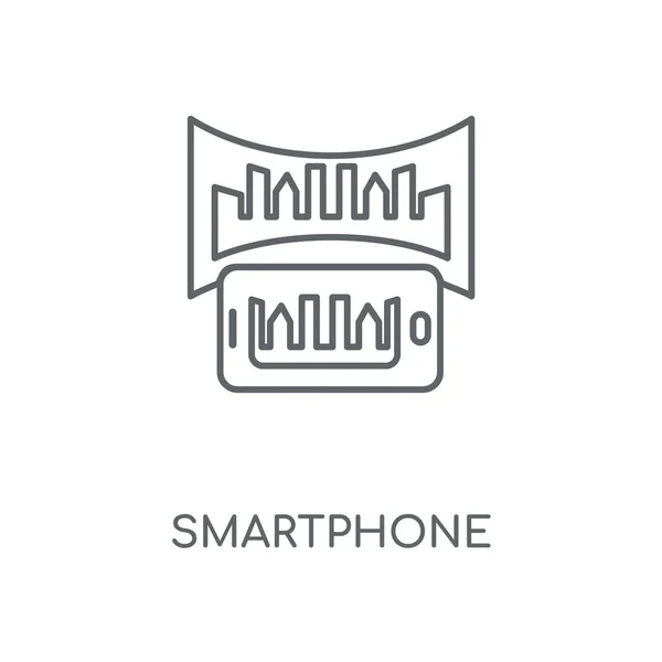 Smartphone Lineaire Pictogram Smartphone Lijn Symbool Conceptontwerp Dunne Grafische Elementen — Stockvector