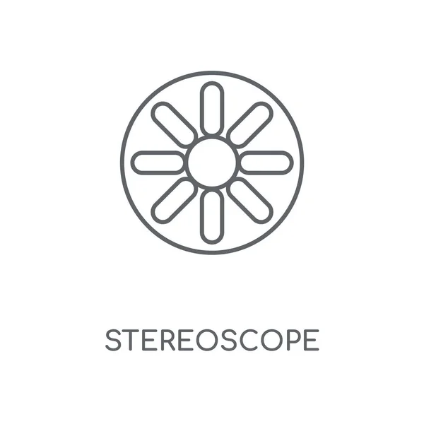 Ícone Linear Estereoscópio Projeto Símbolo Curso Conceito Estereoscópio Elementos Gráficos — Vetor de Stock
