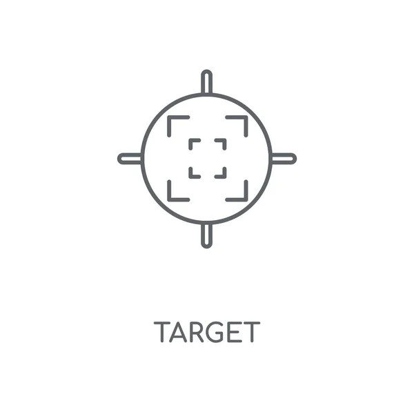 Icono Lineal Objetivo Diseño Símbolo Carrera Concepto Objetivo Elementos Gráficos — Vector de stock