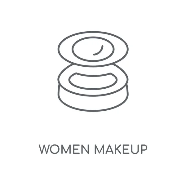Mulheres Maquiagem Ícone Linear Projeto Símbolo Curso Conceito Composição Das — Vetor de Stock