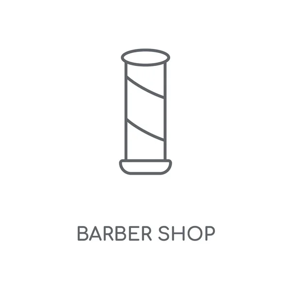 Icône Linéaire Barber Shop Concept Salon Coiffure Design Symbole Avc — Image vectorielle