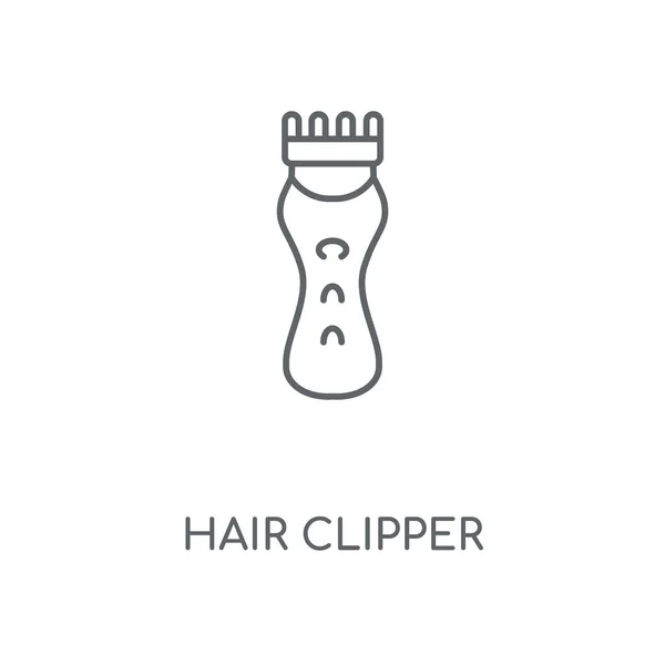 髪クリッパー線形アイコン 髪クリッパー コンセプト ストローク シンボル デザイン 薄いグラフィック要素ベクトル イラスト 白い背景 Eps — ストックベクタ