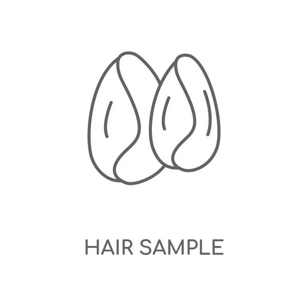 Haarprobe Lineares Symbol Haarmusterkonzept Strich Symbol Design Dünne Grafische Elemente — Stockvektor