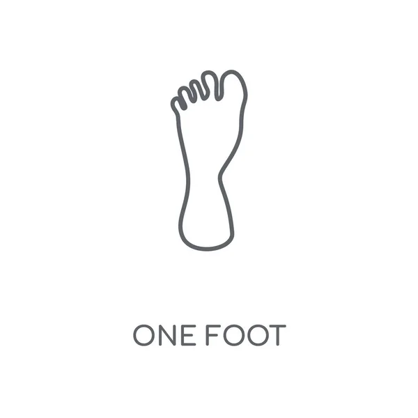 Une Icône Linéaire Pied Concept One Foot Conception Symbole Course — Image vectorielle