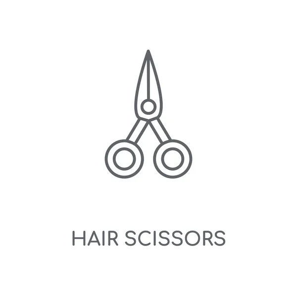 Hair Scissors Linear Icon Hair Scissors Concept Stroke Symbol Design — Stock Vector