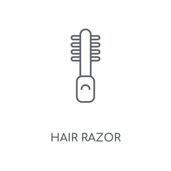 Hair Razor Linear Icon Hair Razor Concept Stroke Symbol Design — Stock Vector