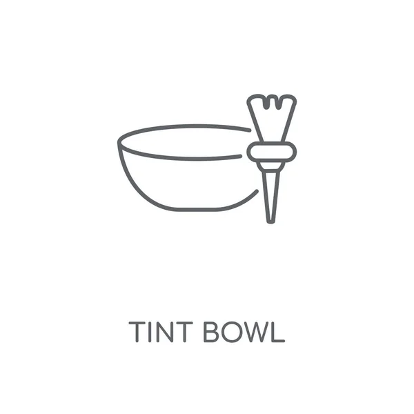 Tint Bowl Linear Icon Tint Bowl Concept Stroke Symbol Design — Stock Vector