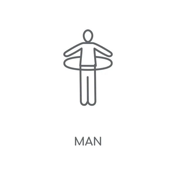 Muž Lineární Ikona Muž Koncept Tahu Symbol Design Tenké Grafické — Stockový vektor